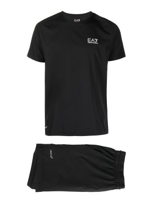 EA7 Emporio Armani: jumpsuits - Logo-print shorts set