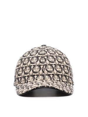 SALVATORE FERRAGAMO: cappelli - Berretto da baseball in cotone Gancini