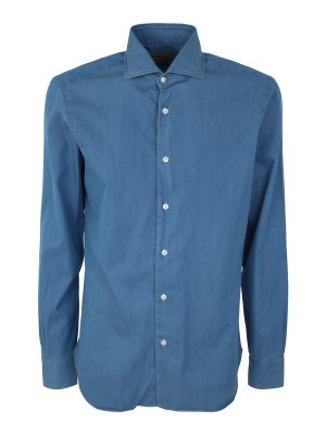 Tシャツ・カットソー Greg Lauren SS23 BLUE STRIPED WINGED GL1 SHIRT (FM102 BLUE) Greg Lauren Blue Striped Winged Gl1 Shirt | ModeSens