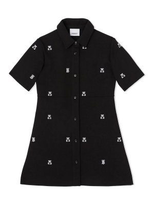 BURBERRY: Robe longueur genou - Robe Au Genou - Noir