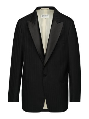 Maison Margiela: Blazer - Blazer - Negro