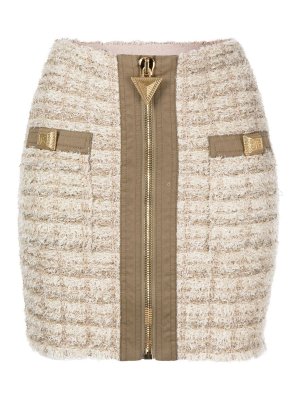 Balmain: Minifaldas - Minifalda - Beis