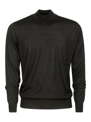 HINDUSTRIE: crew necks - Mockneck ls royal merino