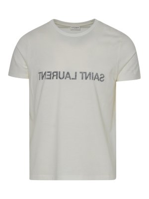 SAINT LAURENT: polo shirts - Cotton T-shirt