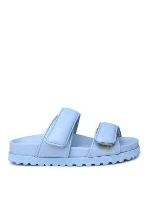 GIA BORGHINI: Mocassini e slippers - Ciabatta perni 11 in pelle azzurra