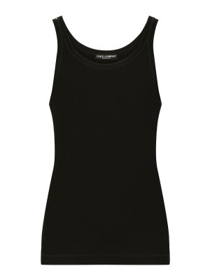 DOLCE & GABBANA: Tops und Tank Tops - Straight Leg Jeans - Schwarz