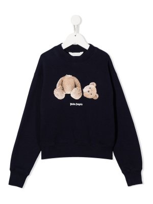 Palm Angels: Sweatshirts und Pullover - Rundhalspullover - Blau