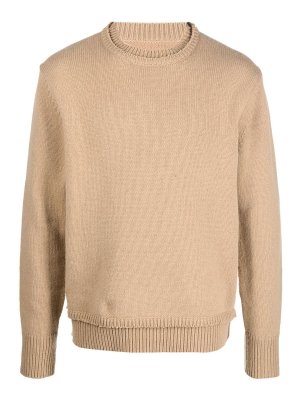 Maison Margiela: crew necks - Crew-neck layered jumper