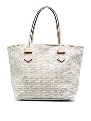 Moreau Cannes Vertical Tote Gm With Stripes In Champagne in Grey