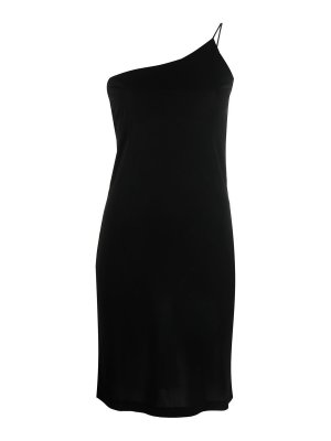 ワンピースその他 Courreges Black/white mini dress in cotton COURRÈGES Slash two-tone asymmetric appliquéd cotton-jersey
