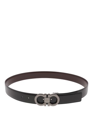 Salvatore Ferragamo-Gancini Buckle Reversible Belt - Couture Traders