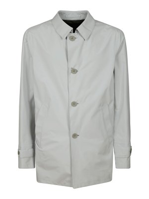 HERNO: ショートコート - トレンチコート - 銀