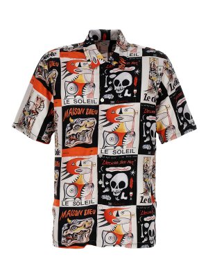 Tシャツ・カットソー alexander mcqueen SS23 PIJAMA SHIRT (735309_QUZ580902) Alexander Mcqueen Pajama-style short-sleeved p | 735309QUZ580907