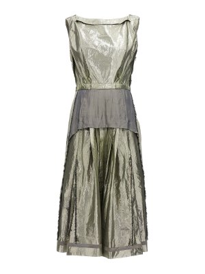 Maison Margiela: Vestidos media pierna - Vestido Midi - Plata