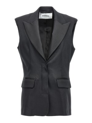 アウターその他 TAGLIATORE Woman Waistcoat Blue GISELLEM50006 B1107 TAGLIATORE: Jacket woman - Blue | Tagliatore waistcoat