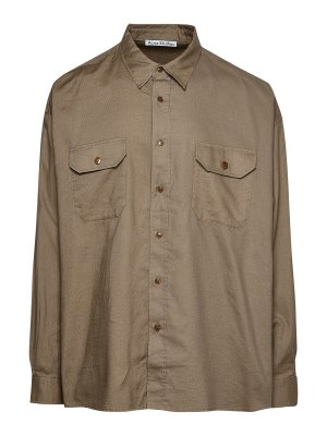 Acne Studios: Hemden - Hemd - Beige