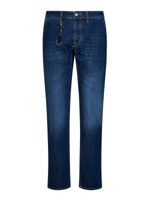 INCOTEX: straight leg jeans - Slim-fit medium blue   denim jeans