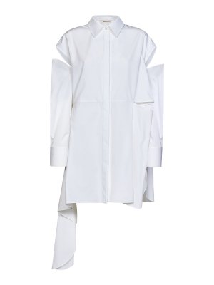 Alexander Wang Asymmetrical Shirt Dress - White | 1WC4246704100