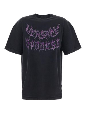 VERSACE: Tシャツ - Tシャツ - 黒