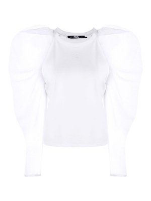 KARL LAGERFELD: Tops & Tank tops - Huns pik organza puffy top