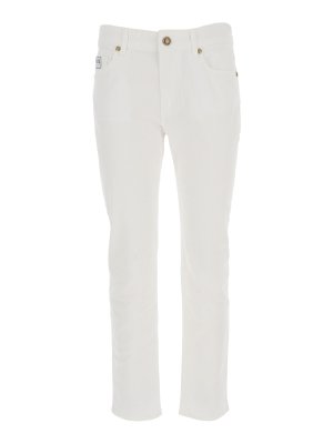 Versace Jeans Couture: Straight Leg Jeans - Straight Leg Jeans - Weiß