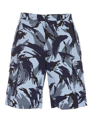 KENZO: Trousers Shorts - Tropic camo printed cargo short