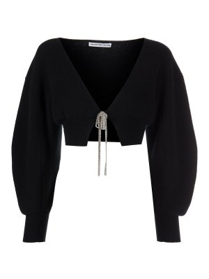 ALEXANDER WANG: Strickpullover mit Rundhalsausschnitt - Rundhalspullover - Schwarz