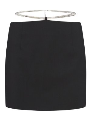 David Koma cross waist band net insert skirt | RE23DK22SABLACK