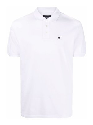 EMPORIO ARMANI: polo shirts - Logo cotton polo shirt