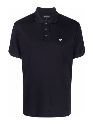 EMPORIO ARMANI: polo shirts - Logo cotton polo shirt