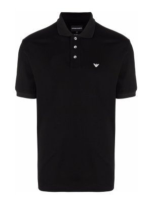 EMPORIO ARMANI: polo shirts - Logo cotton polo shirt