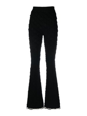 AMBUSH: casual trousers - High waist flared knit trousers