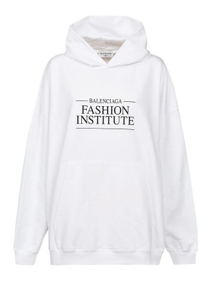 BALENCIAGA: Sweatshirts & Sweaters - Printed organic cotton hoodie