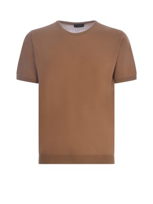 Tシャツ・カットソー MALO BROWN COTTON T-SHIRT Malo T-Shirts for Men - Shop Now on FARFETCH