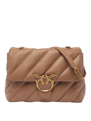 Pinko Leaf big hobo bag - Beige - Women | 101705A0F6I68Q