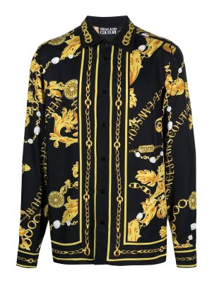 Versace Jeans Couture: shirts - Baroque-pattern shirt