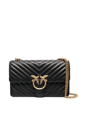 Pinko: shoulder bags - Classic icon chevron-quilted love-bag