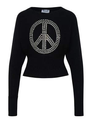MOSCHINO: crew necks - Sweater in black virgin wool blend