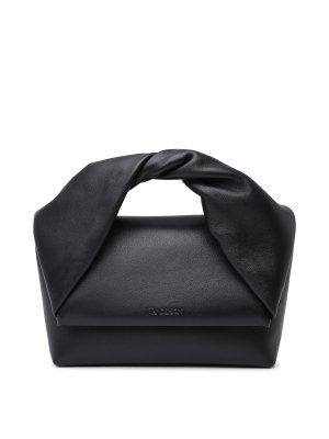 J.W. ANDERSON: cross body bags - Large twister bag in black leather