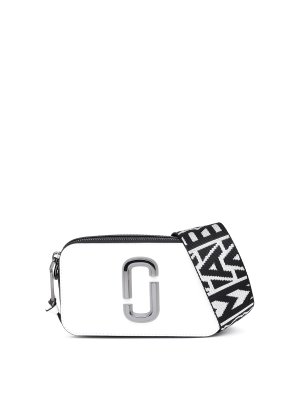 MARC JACOBS: cross body bags - Snapshot shoulder strap in two-tone leather