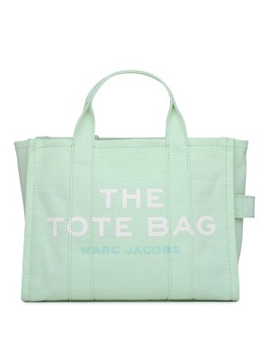 MARC JACOBS: shopper - Borsa tote media in tela azzurra