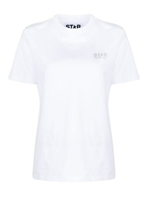 GOLDEN GOOSE: t-shirts - Logo cotton t-shirt
