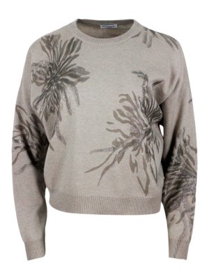 BRUNELLO CUCINELLI: crew necks - Brunello cucinelli sweaters brown