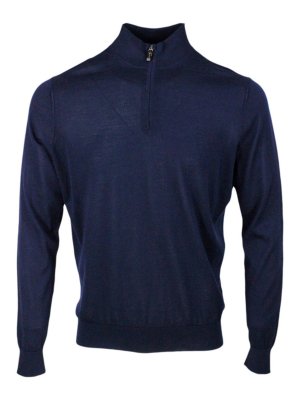 COLOMBO: maglia collo rotondo - Colombo sweaters blue