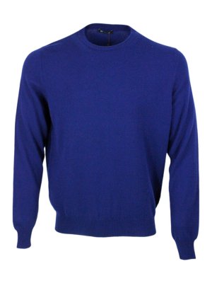 COLOMBO: maglia collo rotondo - Colombo sweaters blue