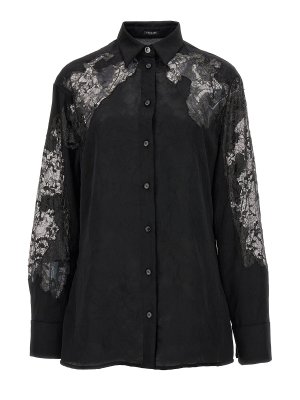 VERSACE: shirts - Satin lace shirt
