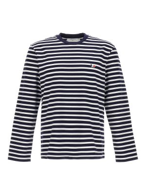 MAISON KITSUNÉ: t-shirts - Striped T-shirt