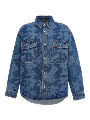 Palm Angels: parka - giacca palmity allover laserata