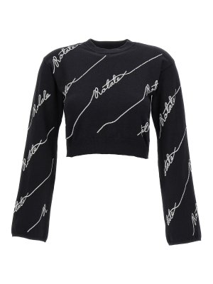 ROTATE Birger Christensen: crew necks - sequin logo sweater