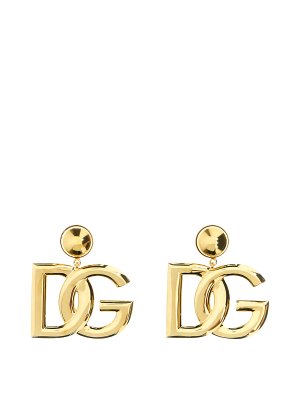 DOLCE & GABBANA: Earrings - Crystal logo earrings